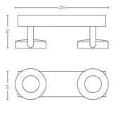 Foco "Clockwork" led 2 X 4,5 W blanco "Warm Glow"