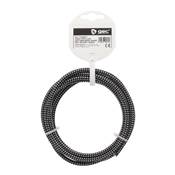 Rollo de cable textil 2,5 m liso 2 X 0,75 mm negro / blanco