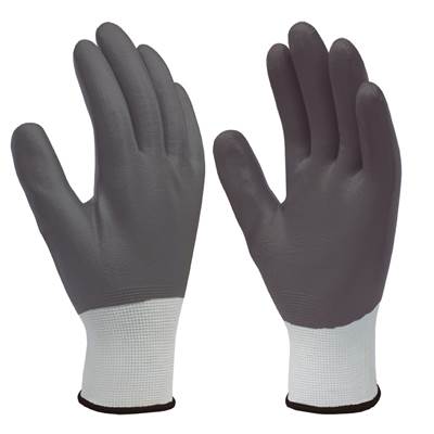 Guante de poliéster y nitrilo completo talla 9