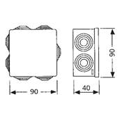 Caja estanca 80 x 80 7 conos