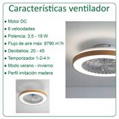 Ventilador techo "Wind" blanco - madera