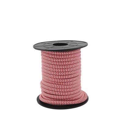 Carrete de cable textil 10 m liso 2 X 0,75 mm rojo / blanco
