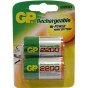 PILA RECARGABLE R-14 NI-MH "GP" 2200 mAh (2 UDS)