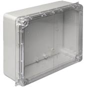 CAJA ESTANCA TAPA TRANSPARENTE SIN CONOS 220 X 170