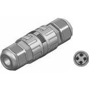 Conector lineal IP68 3 polos + tierra