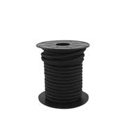 Carrete de cable textil 10 m liso 2 X 0,75 mm negro