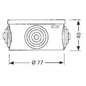 Caja estanca 40 x 70 redonda 4 conos