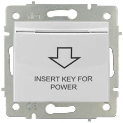 Interruptor de tarjeta blanco sin marco "Serie Europa"
