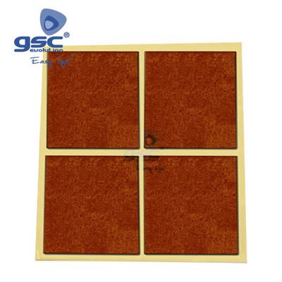 SET 4 FIELTROS ADHESIVOS CUADRADOS 44X38MM - MARRON