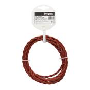 Rollo de cable textil 2,5 m trenzado 2 X 0,75 mm cobrizo