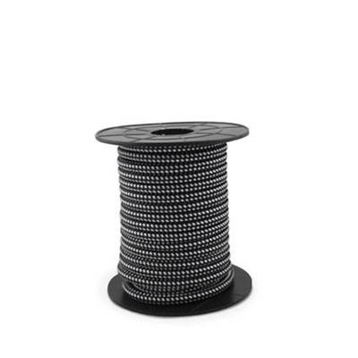 Carrete de cable textil 10 m liso 2 X 0,75 mm negro / blanco