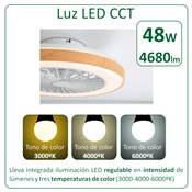 Ventilador techo "Wind" blanco - madera