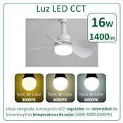 Mini ventilador techo "Storm" blanco